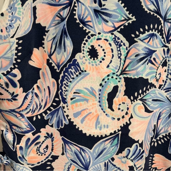 Lilly Pulitzer Donna High Tide Navy “Holy Flockamolie” Shift Dress Romper Size 2 - Picture 3 of 10